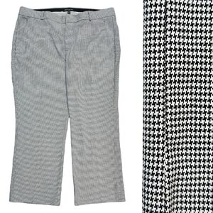 Banana Republic Logan Mini Houndstooth Trousers Career Preppy TALL LONG